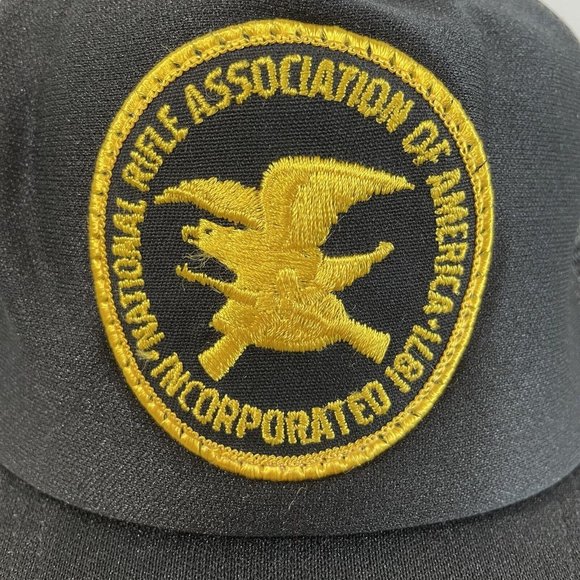 Vintage NRA Scrambled‎ Eggs Patch Mesh Snapback Trucker Hat Cap USA - Picture 2 of 6